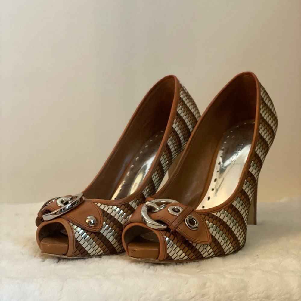BCBG Girls peep toe heels